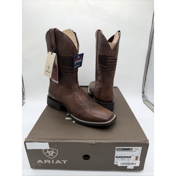 Ariat Other - ARIAT CIRCUIT PATRIOT 10029699 Weathered Tan New In Box Cowboy Boots 11D
